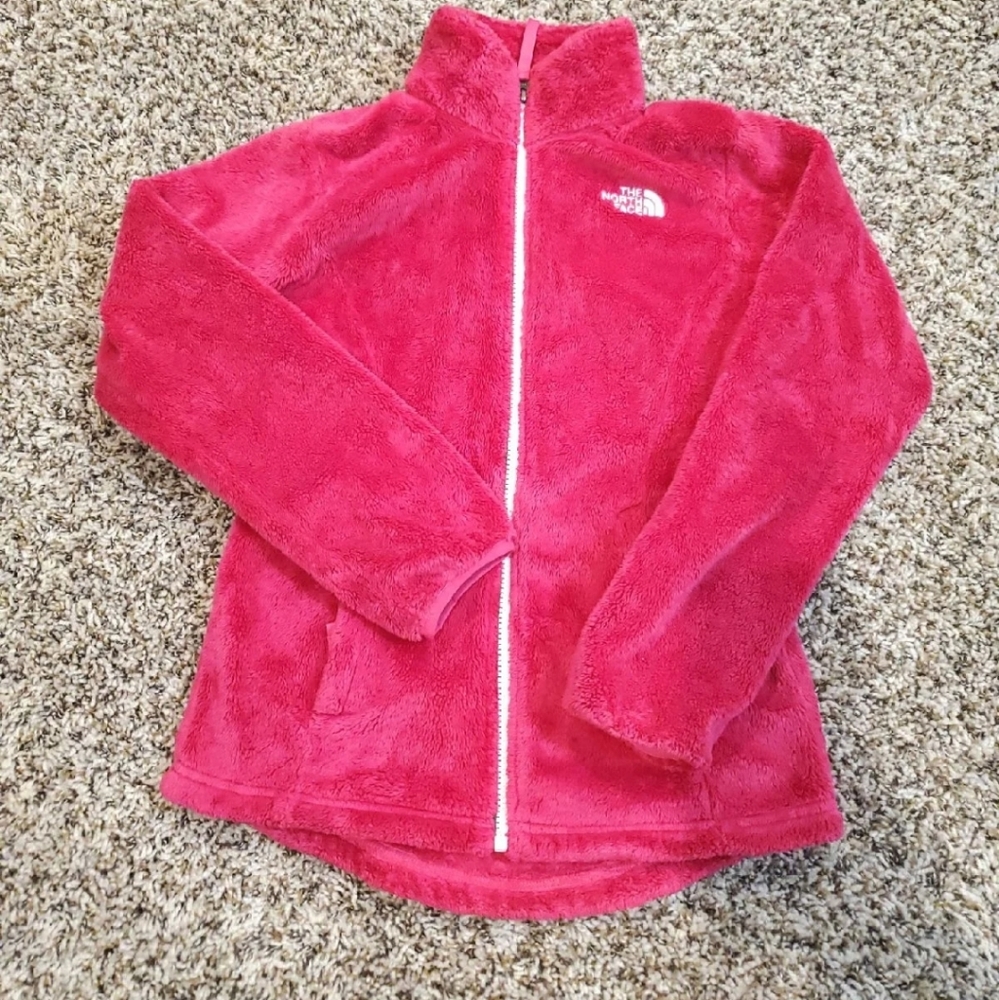 Girls 10/12 fuzzy north face jacket
